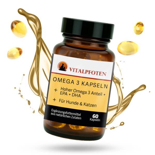 Omega 3 Kapseln für Hunde und Katzem Sardelle Fischöl